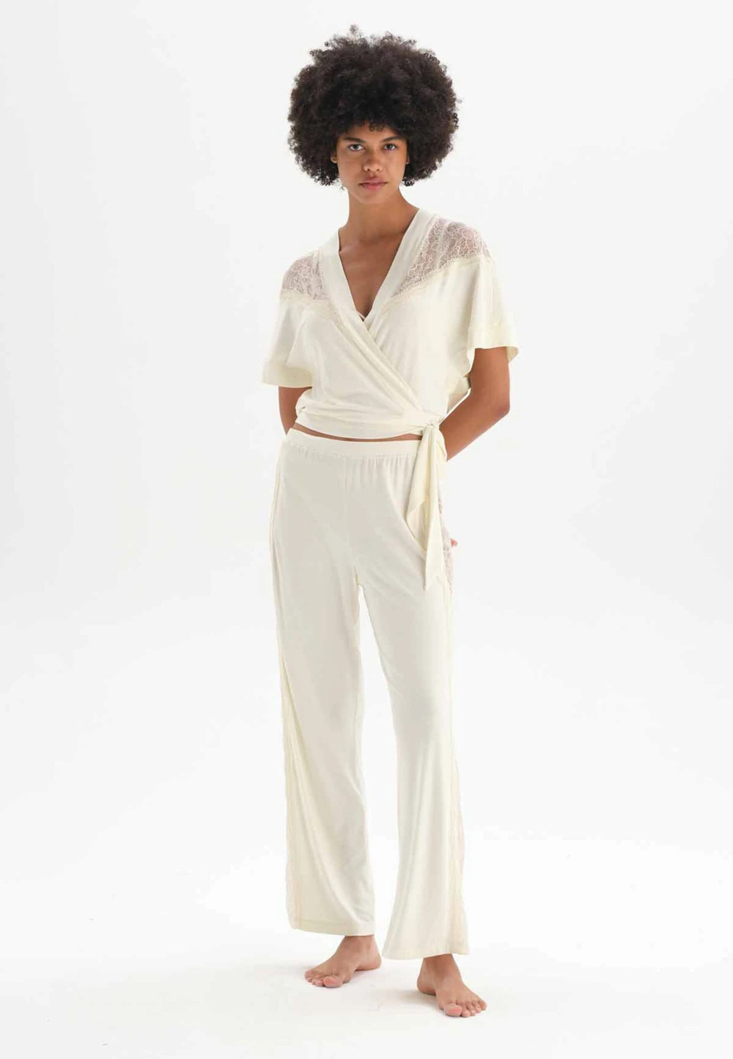 Lace Detailed - Broek - Ecru 6 Lace Detailed - Broek - Ecru - Afbeelding 6