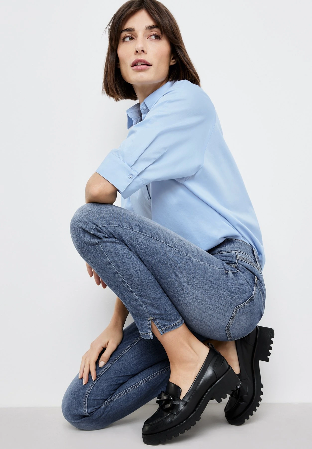 Gerry Weber Best4Me Cropped - Slim Fit Jeans - Blue Denim Long Use Und Baffi 4 Gerry Weber Best4Me Cropped - Slim Fit Jeans - Blue Denim Long Use Und Baffi - Afbeelding 4