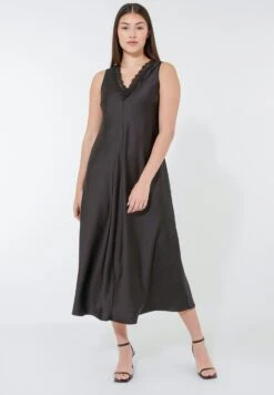 ELENA MIRO Langes Mit Spitze - Jurk - Nero