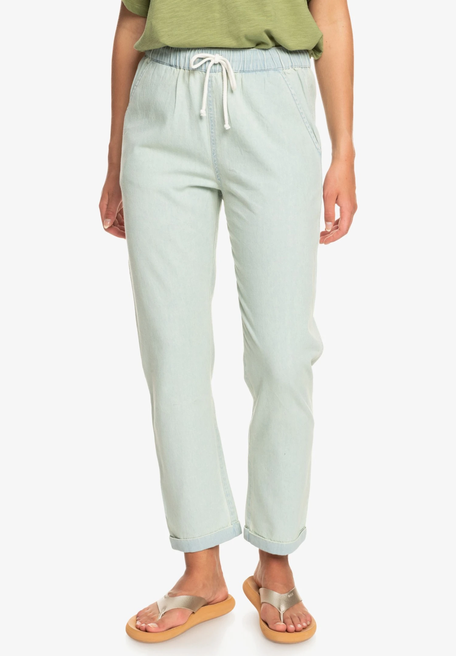 Roxy Slow Swell - Straight Leg Jeans - Bleached Blue 1 Roxy Slow Swell - Straight Leg Jeans - Bleached Blue