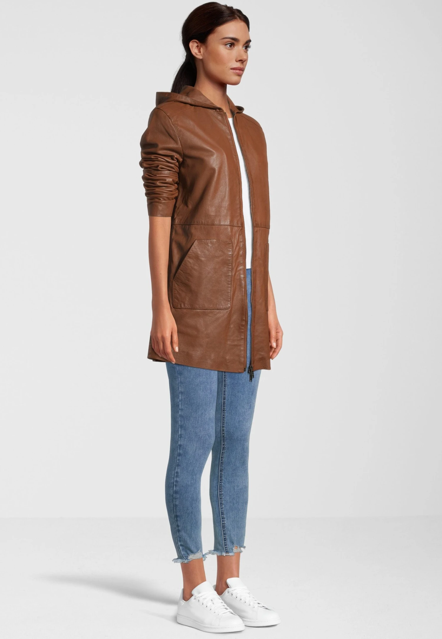 H.I.S Safira - Halflange Jas - D Cognac 3 H.I.S Safira - Halflange Jas - D Cognac - Afbeelding 3