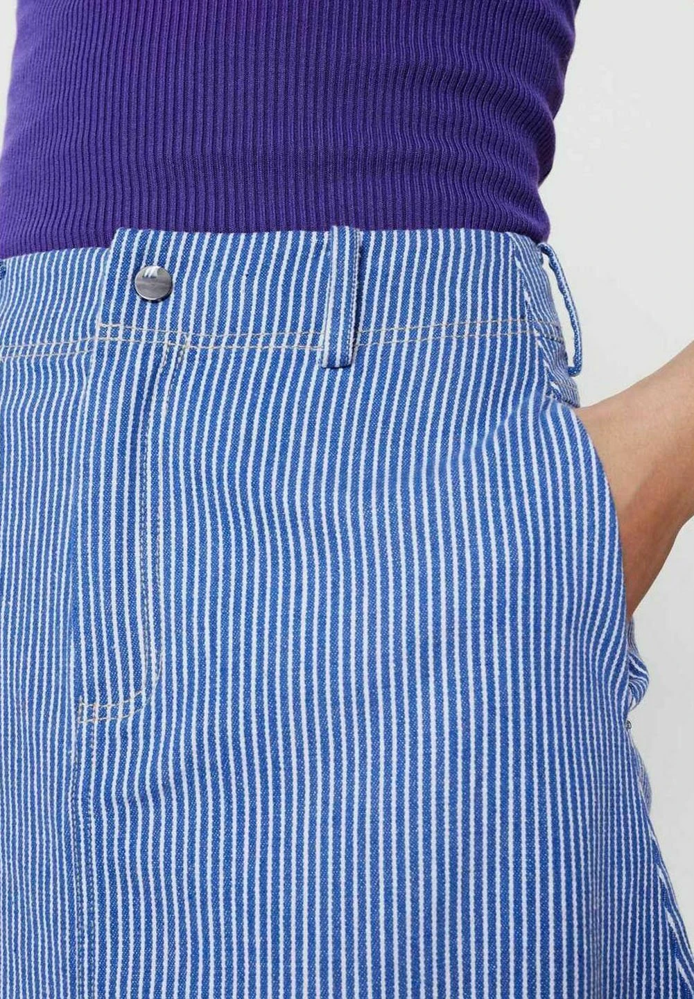 Nupernille- A-Lijn Rok - Medium Blue Denim 4 Nupernille- A-Lijn Rok - Medium Blue Denim - Afbeelding 4