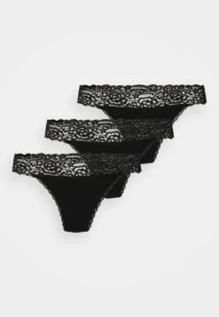 Anna Field 3Pp Margaret Cotton & LaceThong - String - Black 8 Anna Field 3Pp Margaret Cotton & LaceThong - String - Black -Only Mode Winkel 4897e76adea44abf9e99888d6c2e8974