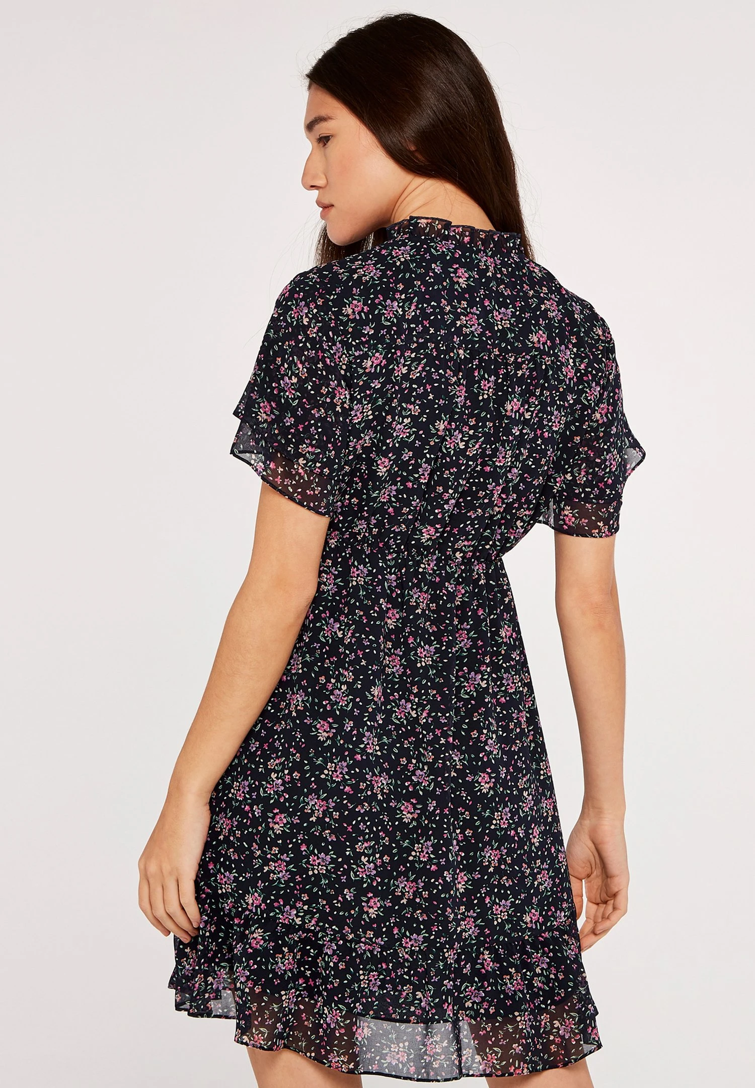 Apricot Ditsy - Jurk - Navy 2 Apricot Ditsy - Jurk - Navy - Afbeelding 2