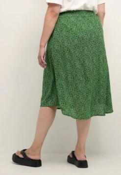 Isma Ami- A-Lijn Rok - Poison Green Black Flower -Only Mode Winkel 48b83ca186eb4f2689fb27df9f70d32f