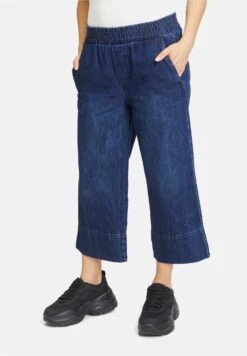 CARTOON Culotte Mit Eingrifftaschen - Flared Jeans - Dark Blue Denim