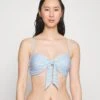 Seafolly Summer Crush Twist Tie Front Bandeau - Bikinitop - Powder Blue