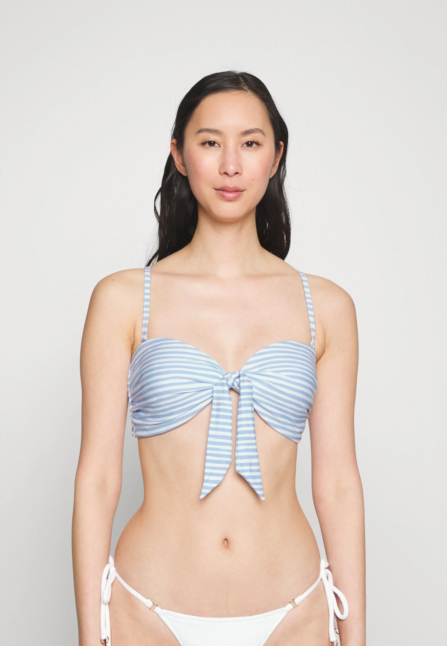 Seafolly Summer Crush Twist Tie Front Bandeau - Bikinitop - Powder Blue 1 Seafolly Summer Crush Twist Tie Front Bandeau - Bikinitop - Powder Blue