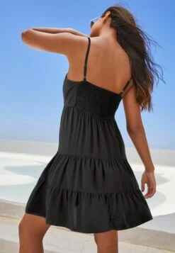Next Short Tiered - Jurk - Black -Only Mode Winkel 4a02a8dd1fd549e592f09ba03a68dc99