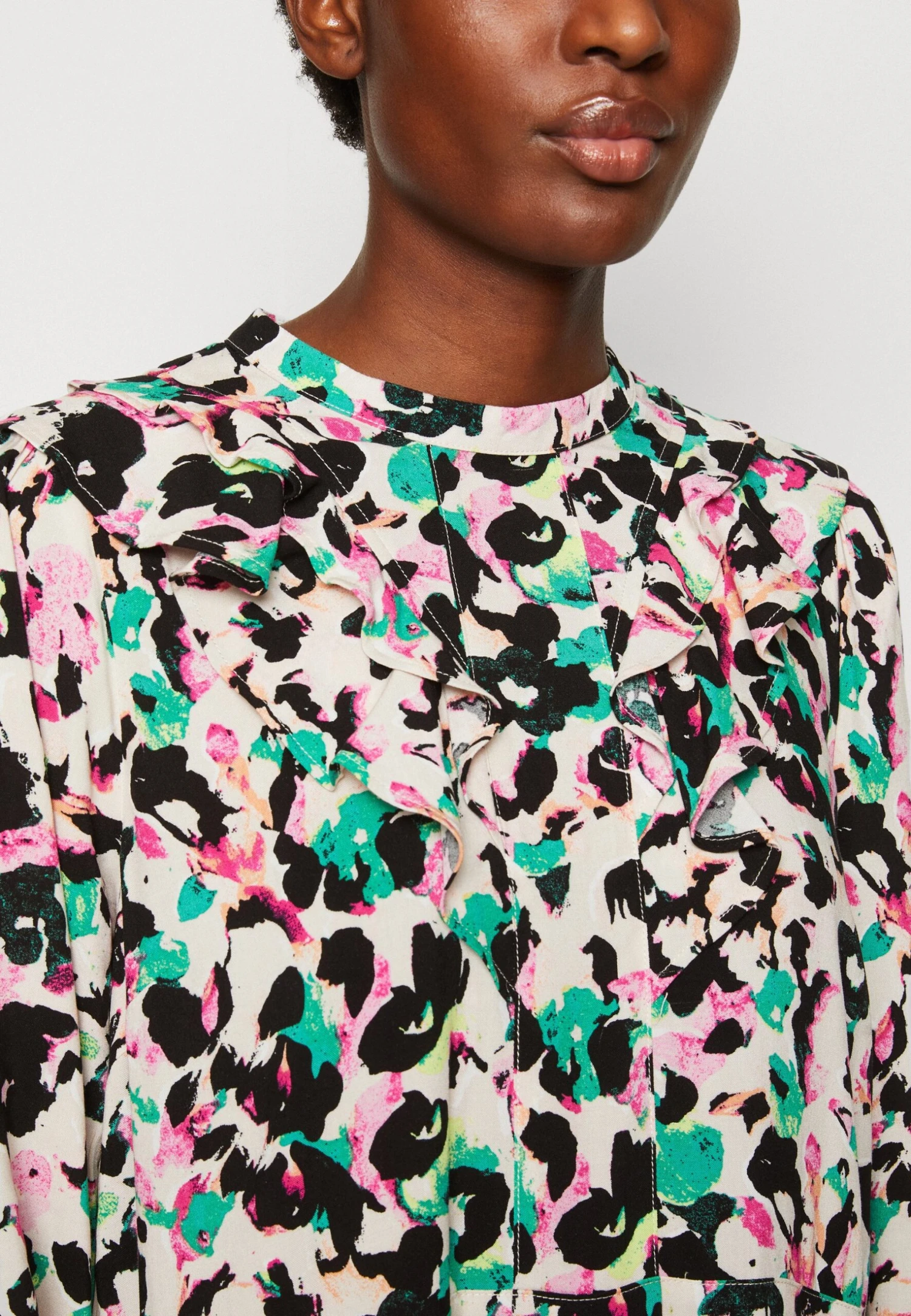 FREEQUENT Tido Dress - Jurk - Pepper Green/Moonbeam 6 FREEQUENT Tido Dress - Jurk - Pepper Green/Moonbeam - Afbeelding 6