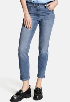 Gerry Weber Best4Me Cropped - Slim Fit Jeans - Blue Denim Long Use Und Baffi