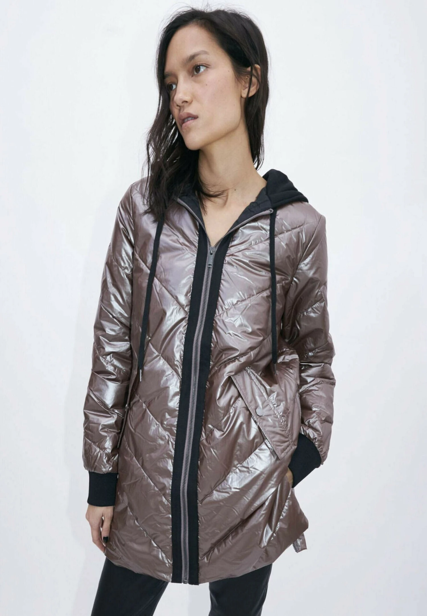 Ikks Mit Kapuze - Winterjas - Metallic 1 Ikks Mit Kapuze - Winterjas - Metallic