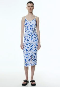 EDITED Maxine - Jurk - Weiß Navy