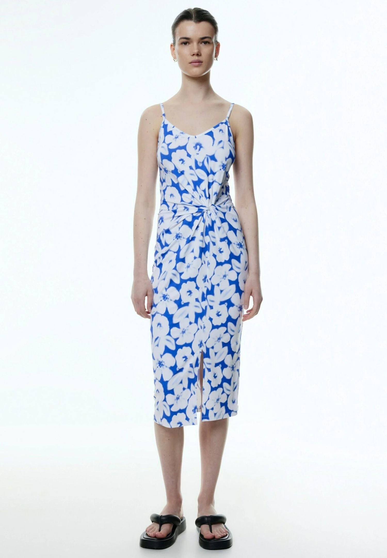 EDITED Maxine - Jurk - Weiß Navy 1 EDITED Maxine - Jurk - Weiß Navy