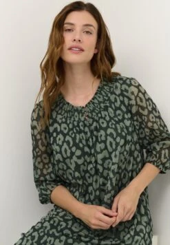 Kaffe Bpcamella Chiffon Dress  - Jurk - Big Leo Print Green Tones -Only Mode Winkel 4cca83f193f44e35b55435e8acc25fe8