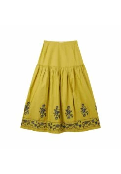 Embroidered Long - Maxirok - Verde Medio 9 Embroidered Long - Maxirok - Verde Medio -Only Mode Winkel 4d611ee24c4f40b7b9471db9361e4eb6