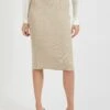 Vila Viril Pencil Skirt - Kokerrok - Natural Melange