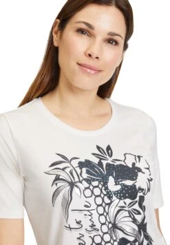 Betty Barclay Mit Aufdruck - T-Shirt Print - Weiß Dunkelblau -Only Mode Winkel 4d8f2f325760483eb4afb18cecb6dbc6