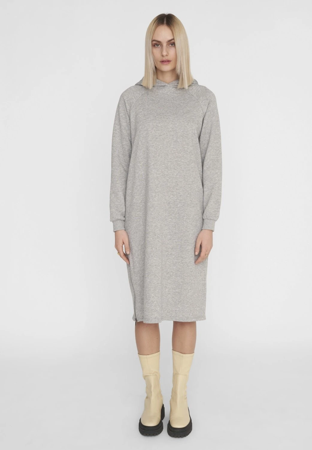 Noisy May Nmhelene Dress - Jurk - Light Grey Melange 2 Noisy May Nmhelene Dress - Jurk - Light Grey Melange - Afbeelding 2