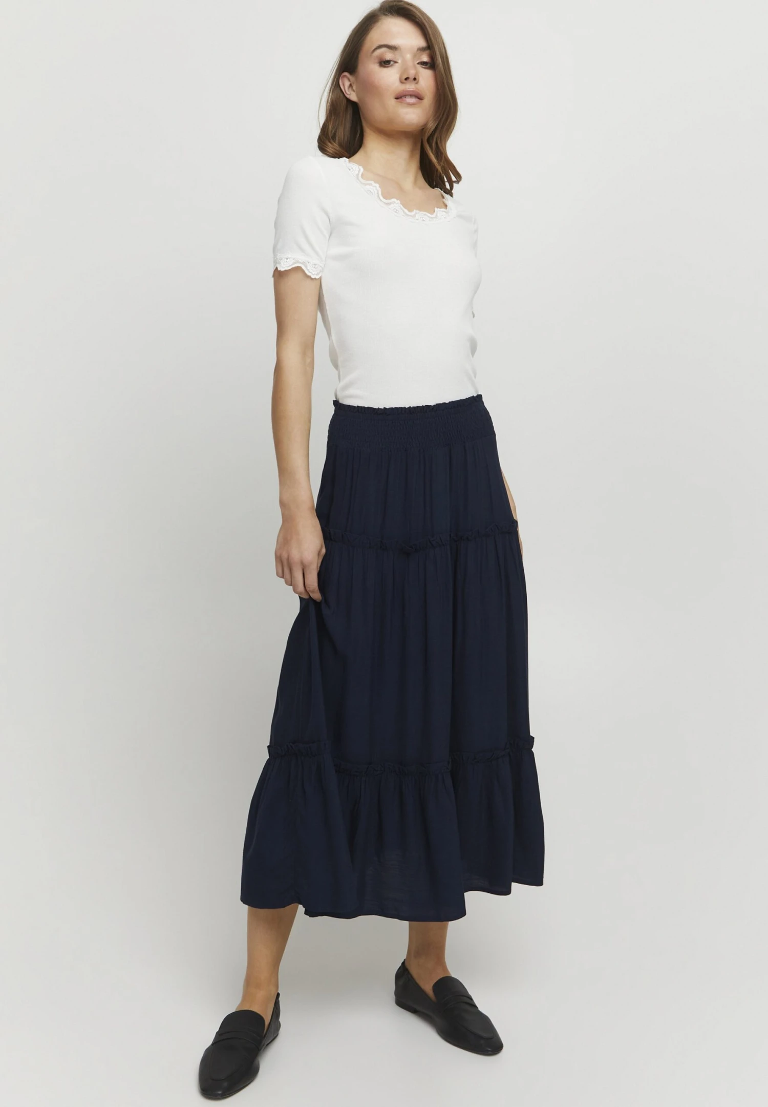 Fransa Frsunny - A-Lijn Rok - Navy Blazer 2 Fransa Frsunny - A-Lijn Rok - Navy Blazer - Afbeelding 2