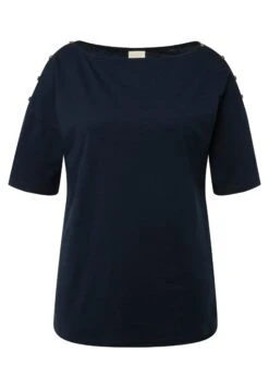 Ulla Popken Eco Button Detail Boat Neck - T-Shirt Basic - Navy Blue 9 Ulla Popken Eco Button Detail Boat Neck - T-Shirt Basic - Navy Blue -Only Mode Winkel 500d1f783dcf4f5499d94d62b8520d11