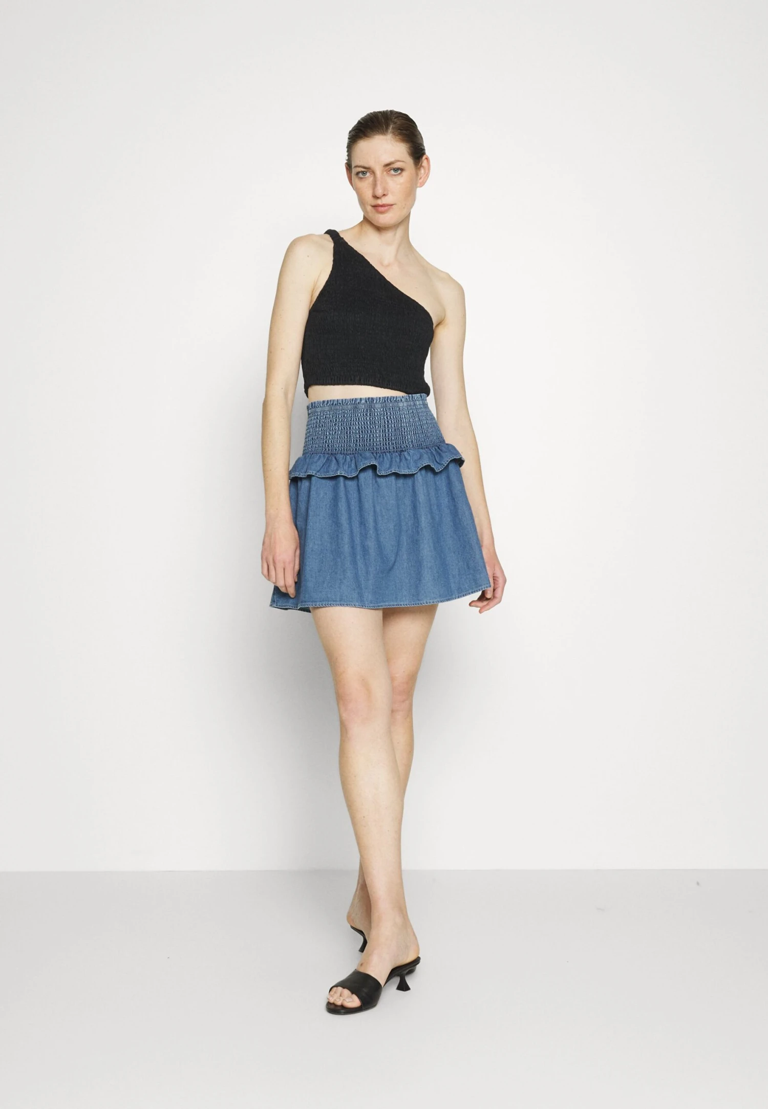 DKNY Pull On Wrap - A-Lijn Rok - Sea Spray Wash 2 DKNY Pull On Wrap - A-Lijn Rok - Sea Spray Wash - Afbeelding 2