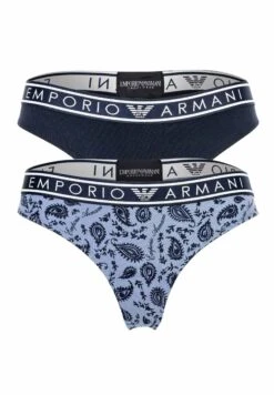 Emporio Armani 2PackPrinted Cot - String - Dunkelblau Paisley