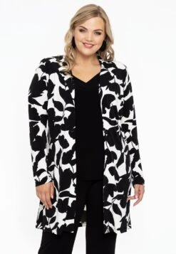 With Buttons - Halflange Jas - White