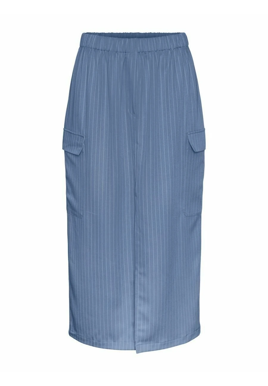 Pieces Middellange- A-Lijn Rok - Medium Blue Denim 1 Pieces Middellange- A-Lijn Rok - Medium Blue Denim