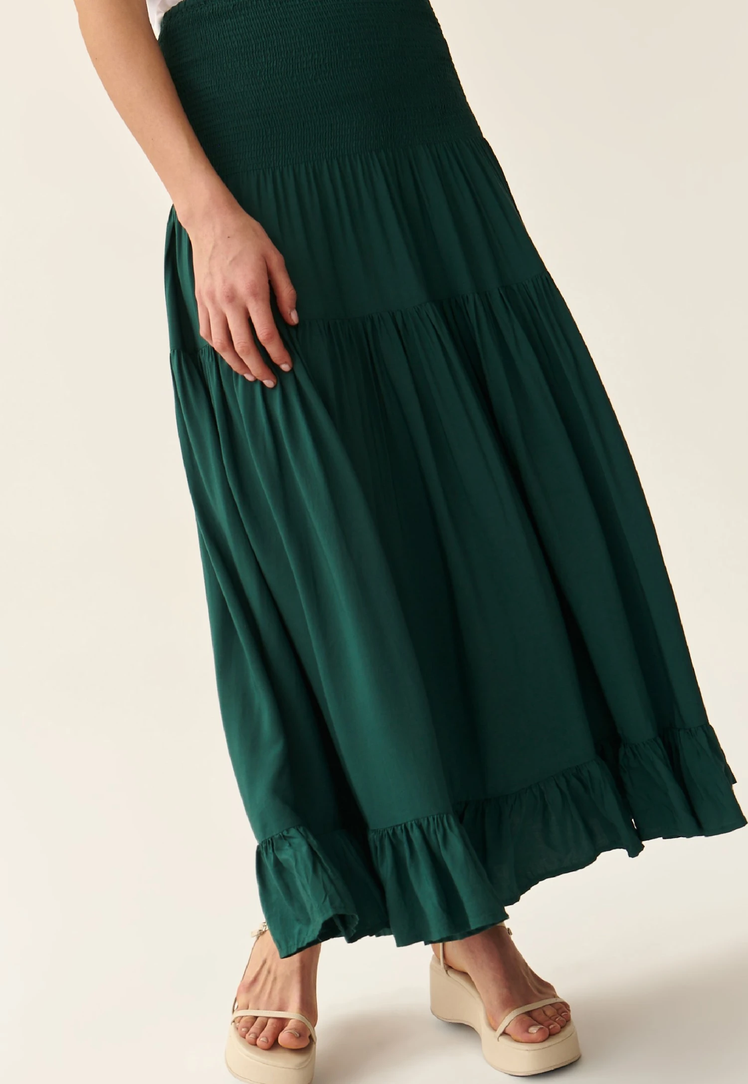 Efia - Plooirok - Green 1 Efia - Plooirok - Green