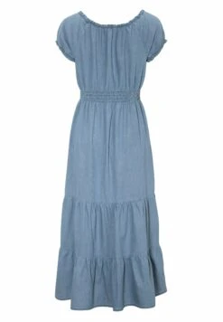 With Flounces - Spijkerjurk - Blue Denim -Only Mode Winkel 526ec2dcde8d40aca6f2276f6f0e883e