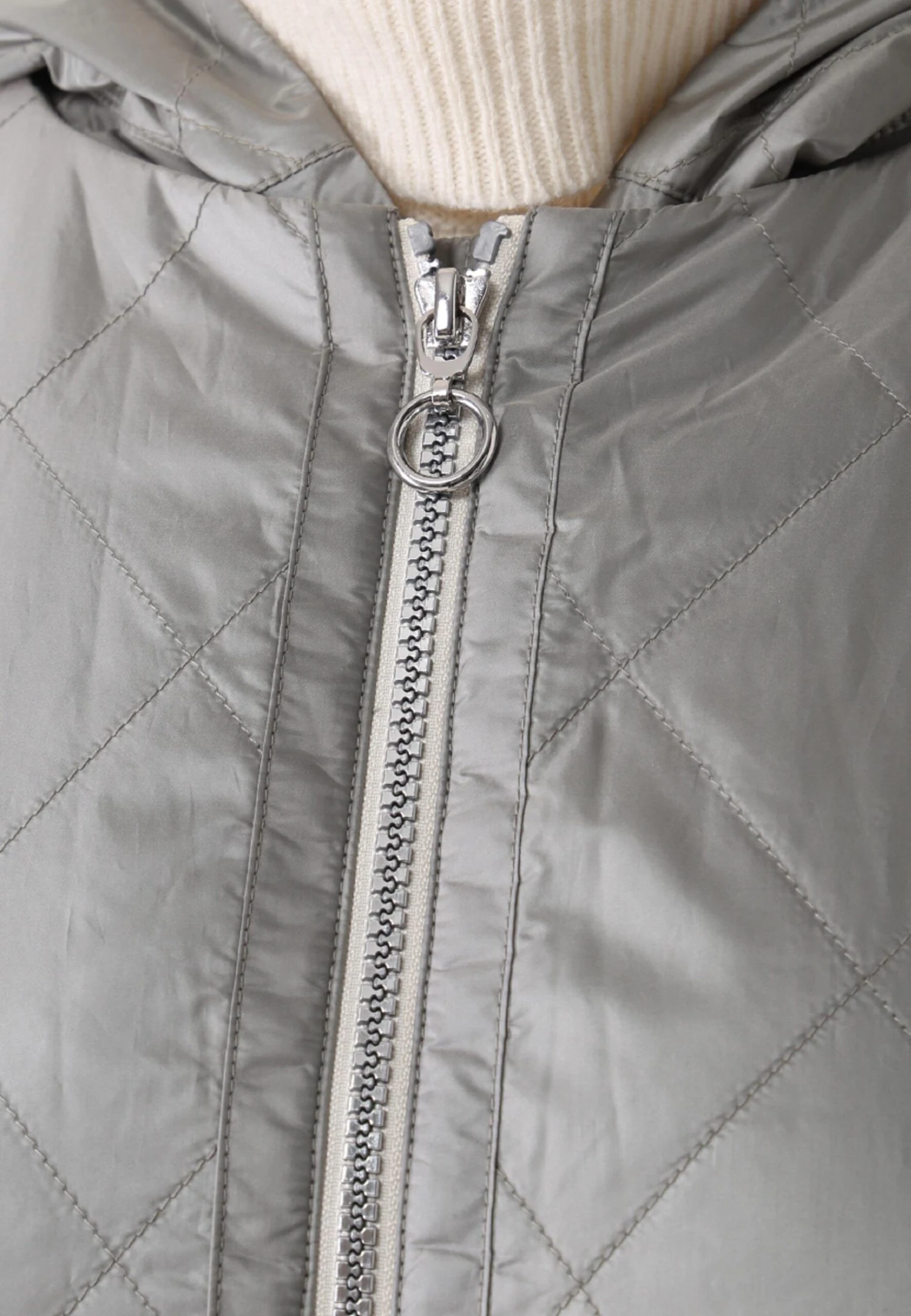 Mit Abnehmbarer Kapuze - Winterjas - Grau 5 Mit Abnehmbarer Kapuze - Winterjas - Grau - Afbeelding 5