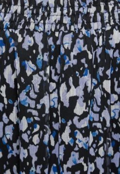 Vifalia Midi Skirt - A-Lijn Rok - Black/Mazarine Blue Combo -Only Mode Winkel 531e1f17289e41649d81e945936e608a