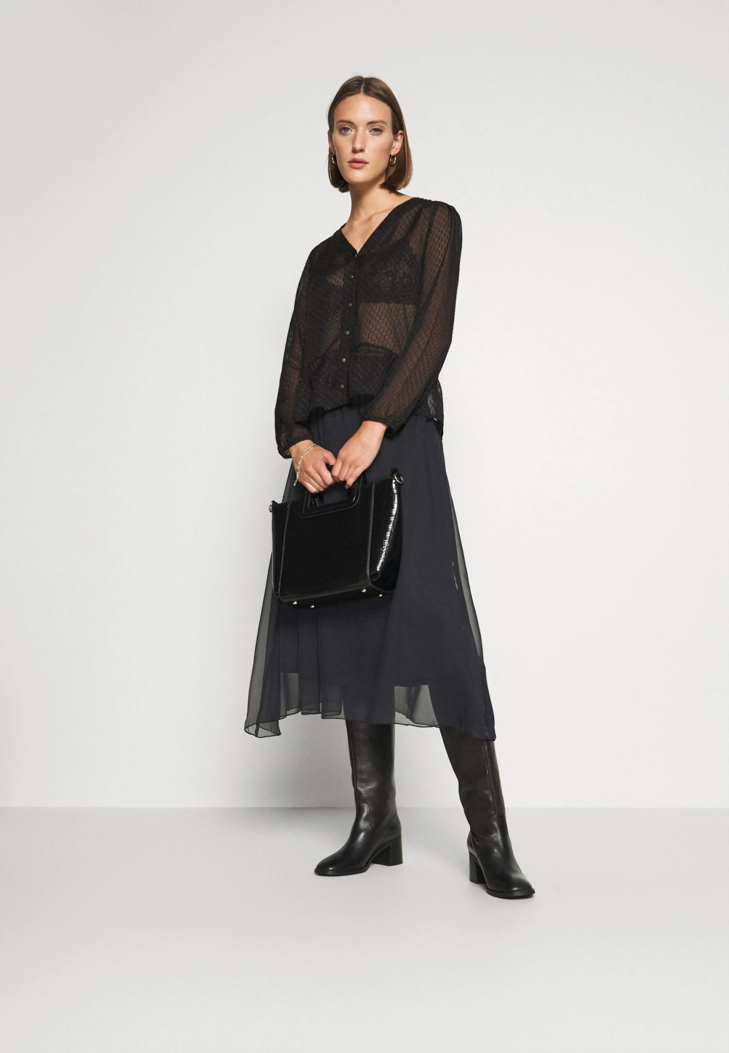 Saint Tropez Coralsz - A-Lijn Rok - Black 2 Saint Tropez Coralsz - A-Lijn Rok - Black - Afbeelding 2