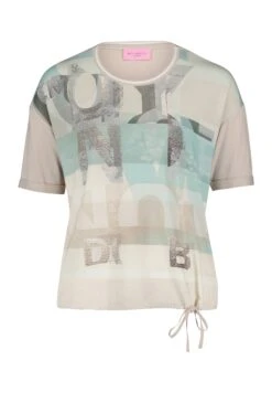 Betty Barclay Casual Mit Tunnelzug - T-Shirt Print - Petrol Beige -Only Mode Winkel 5339142f6b39496a961eec65dff57377
