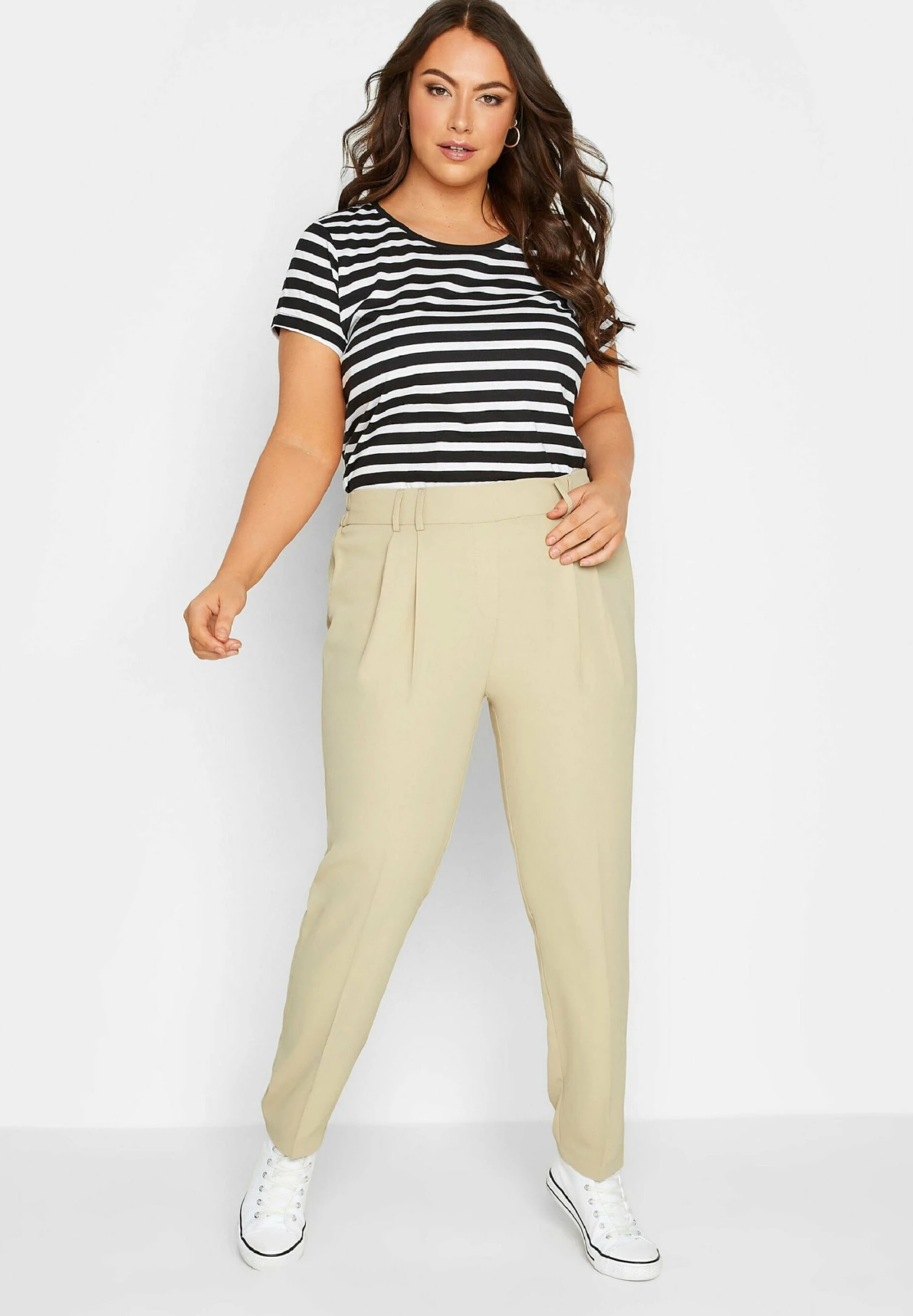 Double Belted Tapered- Broek - Brown 2 Double Belted Tapered- Broek - Brown - Afbeelding 2