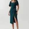 Tussah Michela Midi - Cocktailjurk - Emerald