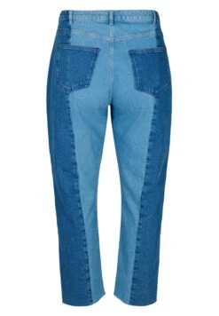 Zizzi Colorblock - Straight Leg Jeans - Blue Denim -Only Mode Winkel 54671255306b49b9875c7750e29be865