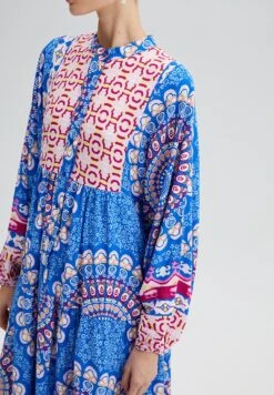 Etnic Patterned- Maxi-Jurk - Blue -Only Mode Winkel 54c78dcb03e540358b233739fd853ba9