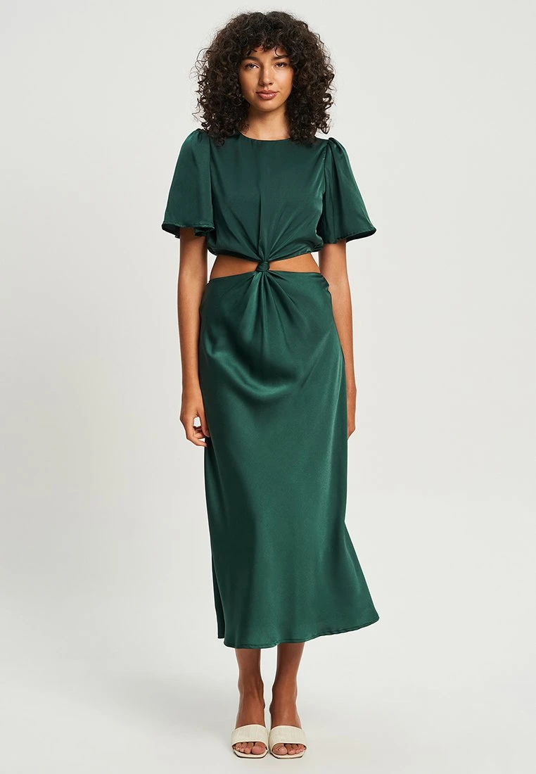Calli Paislee Midi- Cocktailjurk - Emerald 1 Calli Paislee Midi- Cocktailjurk - Emerald