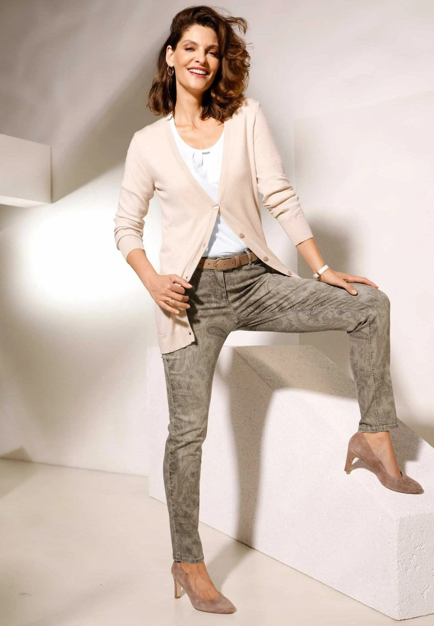 TONI Slim Fit Jeans - Beige 4 TONI Slim Fit Jeans - Beige - Afbeelding 4