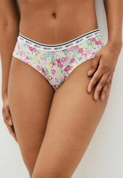 Next Rich Logo 4 Pack - Slip - Ditsy Print Green Pink