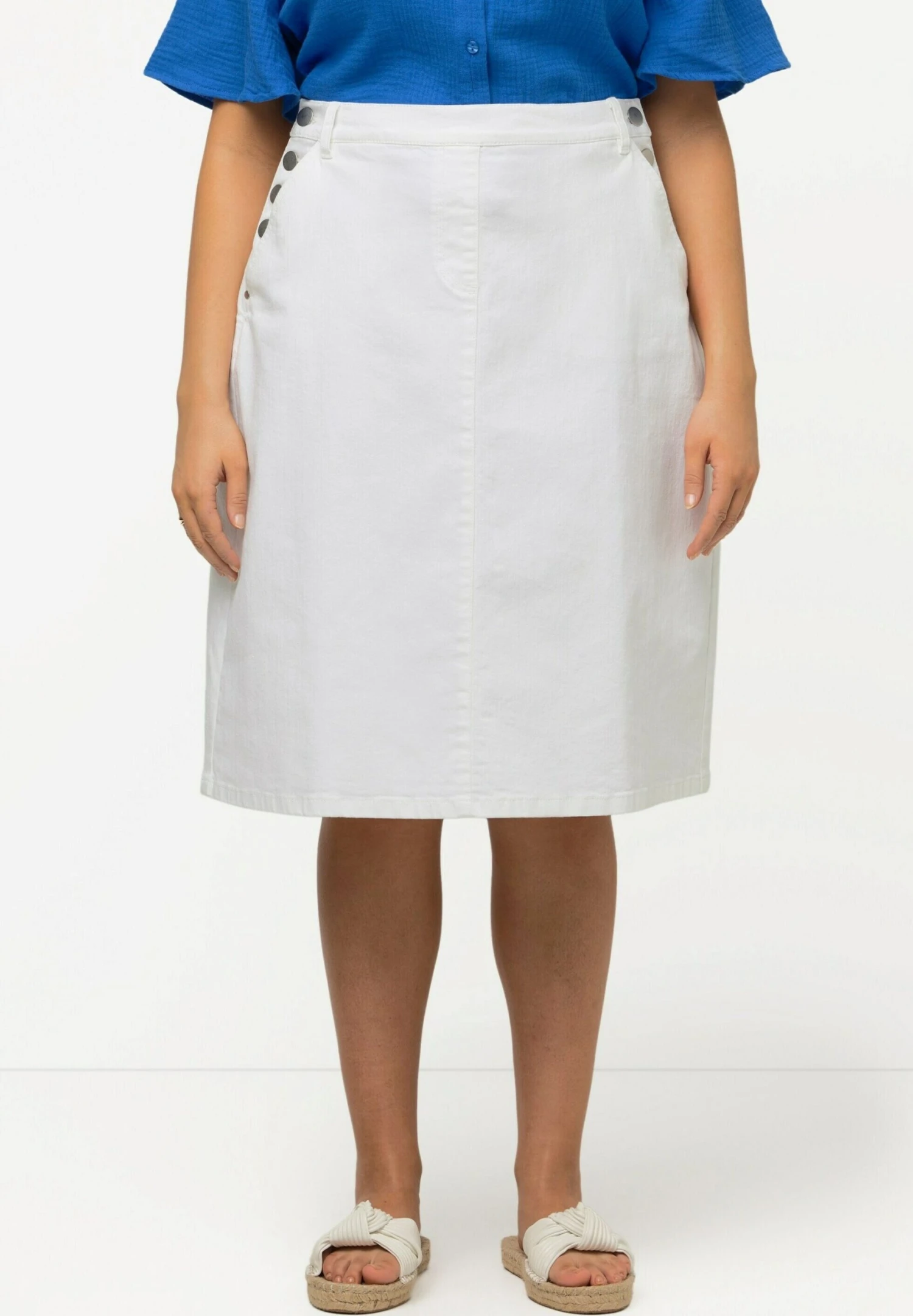 Ulla Popken Jeansrok - Blanc Neige 1 Ulla Popken Jeansrok - Blanc Neige