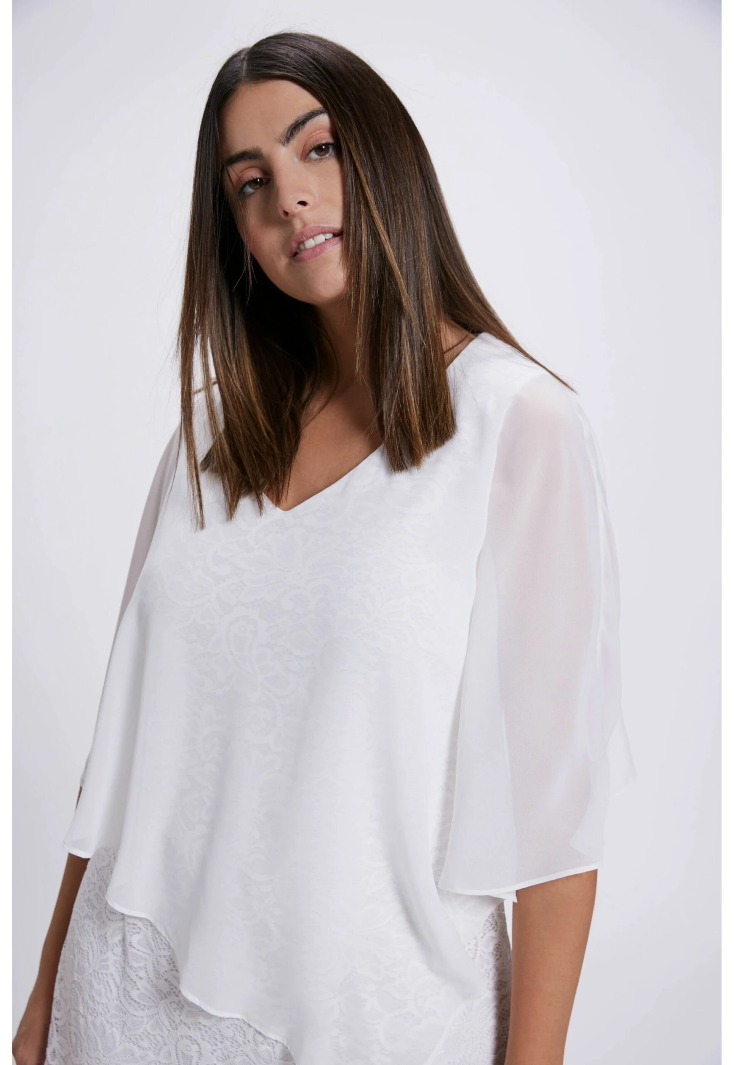 Ulla Popken Cocktailjurk - Offwhite 3 Ulla Popken Cocktailjurk - Offwhite - Afbeelding 3