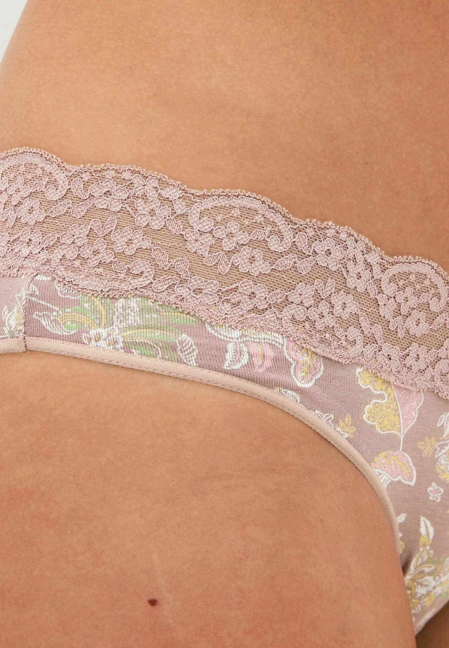 Next Dot Print High LegKnickers 4 Pack - Slip - Pink Green Paisley Floral Print 3 Next Dot Print High LegKnickers 4 Pack - Slip - Pink Green Paisley Floral Print - Afbeelding 3