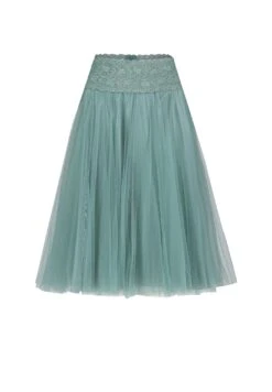 Vera Mont Mit Elastischem Bund - A-Lijn Rok - Tourmaline Green -Only Mode Winkel 58224842d20e46179cd0a69b7aa51104