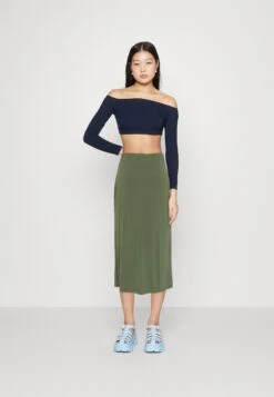 Object Objannie Drape Skirt - Kokerrok - Vineyard Green 7 Object Objannie Drape Skirt - Kokerrok - Vineyard Green -Only Mode Winkel 5852be0249974be19dffc1d58934548d