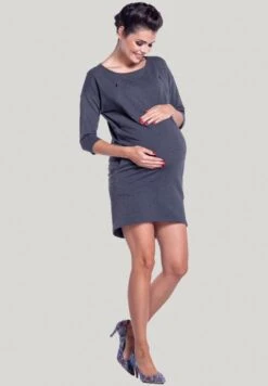 With A Feeding Function - Jurk - Grey