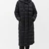 S.Oliver BLACK LABEL Langer Stepp Mit Kapuze - Winterjas - Grey Black