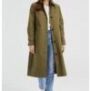 WE FASHION Met Ceintuur - Trenchcoat - Green